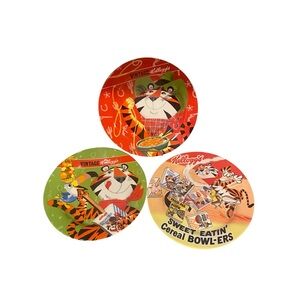 Kellogg's Lot of 3 Vintage Tony the Tiger 8.5" Cereal Collector Plates